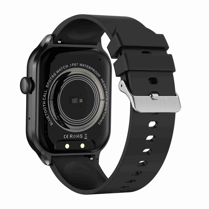 2.01 inch Silicone Strap Bluetooth Call Smart Watch Support Heart Rate Monitoring / Non-invasive Blood Sugar(Black)