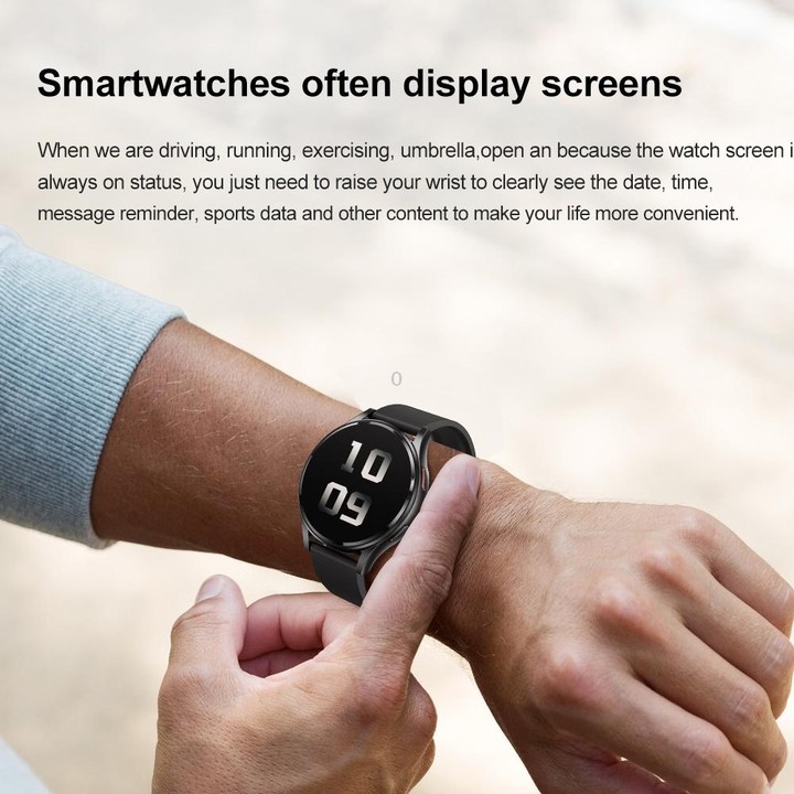 1.43 inch Leather Strap Bluetooth Call Smart Watch Support ECG / Non-invasive Blood Sugar(Black)