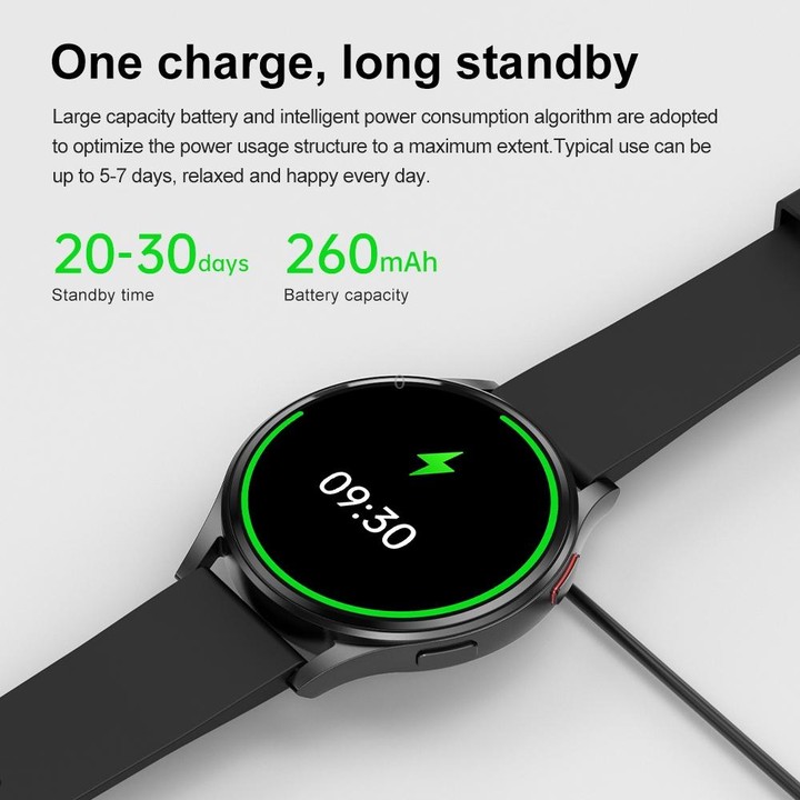 1.43 inch Leather Strap Bluetooth Call Smart Watch Support ECG / Non-invasive Blood Sugar(Brown)