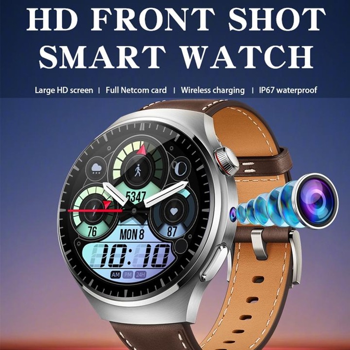 1.53 inch Front Camera Smart Watch Support AI Voice / SIM Card, Specification:2GB+32GB(Tarnish)
