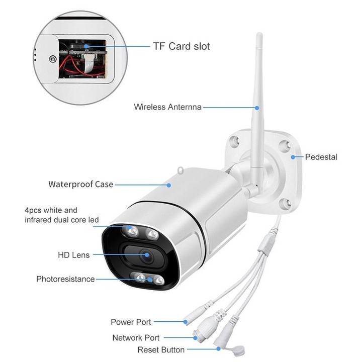 Q39 Motion Tracking Night Vision Smart Camera Supports Voice Intercom, Plug Type:US Plug(White)