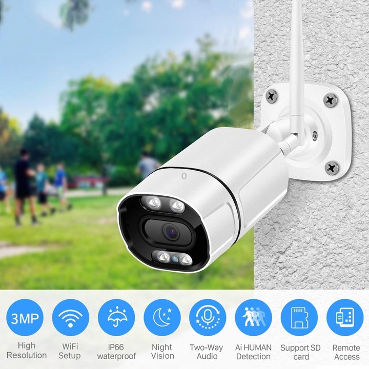 Q39 Motion Tracking Night Vision Smart Camera Supports Voice Intercom, Plug Type:EU Plug(White)