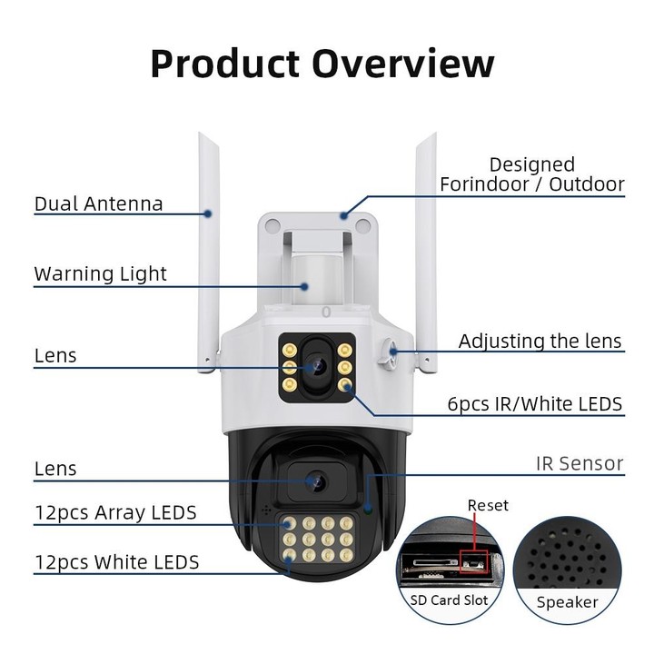 QX86 Motion Tracking Night Vision Smart Camera Supports Voice Intercom, Plug Type:US Plug(White)