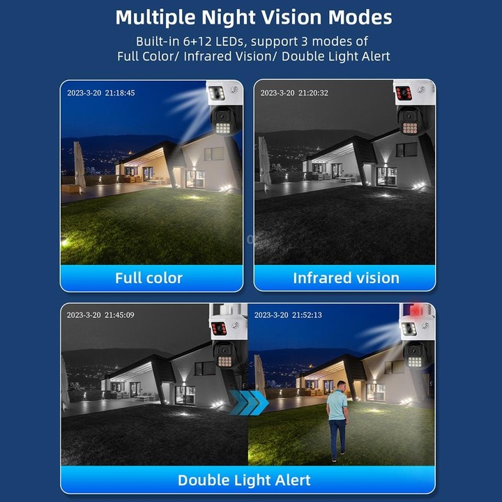 QX86 Motion Tracking Night Vision Smart Camera Supports Voice Intercom, Plug Type:US Plug(White)