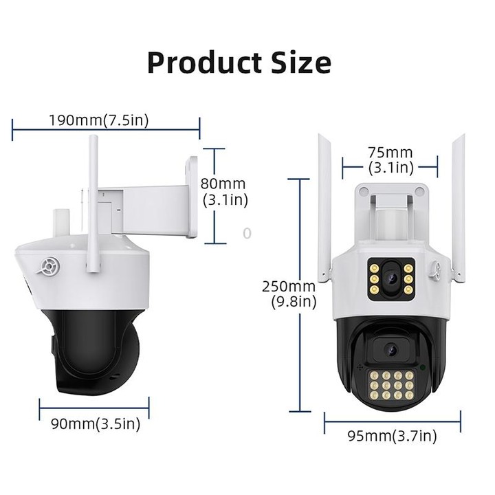 QX86 Motion Tracking Night Vision Smart Camera Supports Voice Intercom, Plug Type:AU Plug(White)