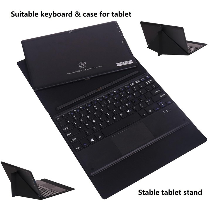 HONGSAMDE 10.1 inch 2 in 1 Tablet PC, 8GB+128GB, Windows 11, Intel Celeron N4120 Quad Core with Keyboard(Black)