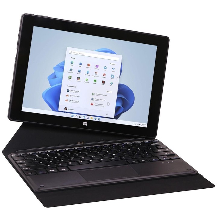 HONGSAMDE 10.1 inch 2 in 1 Tablet PC, 12GB+128GB, Windows 11, Intel Celeron N4120 Quad Core with Keyboard(Black)