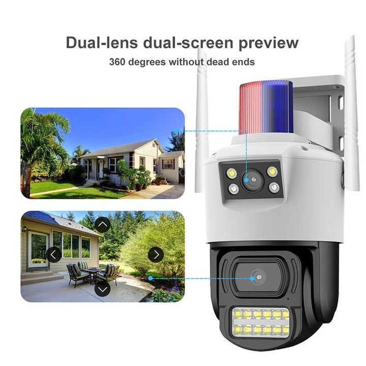 QX105 2MP Outdoor Waterproof WiFi Dual Lens Surveillance Camera(AU Plug)