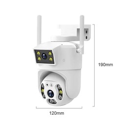 QX106 2MP Outdoor Waterproof WiFi Dual Lens Surveillance Camera(UK Plug)