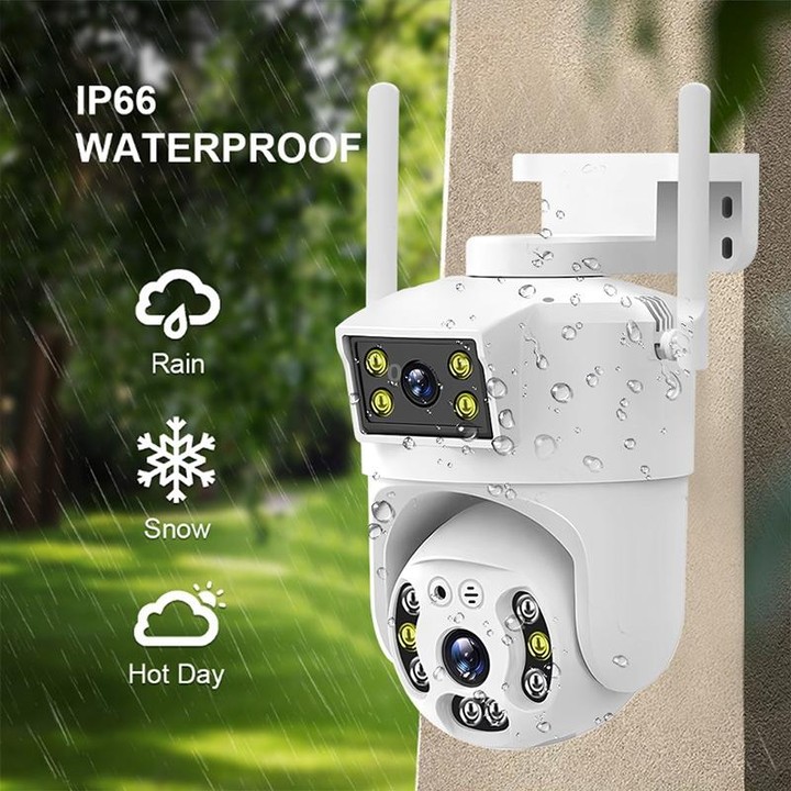 QX106 2MP Outdoor Waterproof WiFi Dual Lens Surveillance Camera(AU Plug)