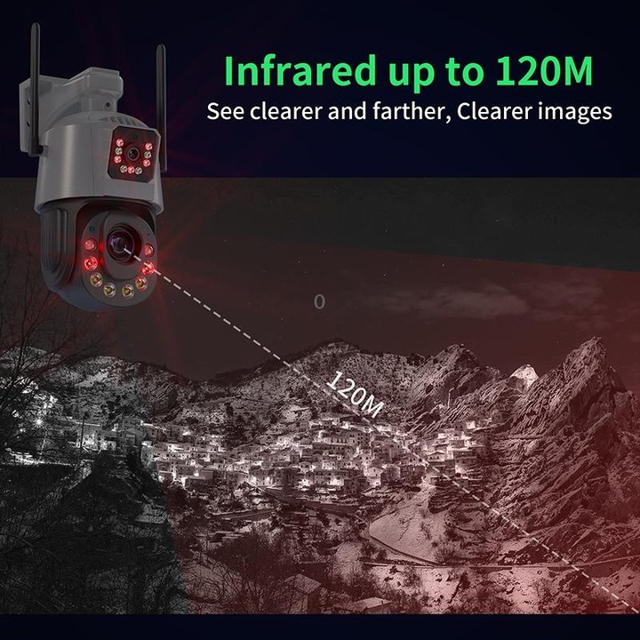 QX109 Dual Lens Smart HD Dome WiFi Camera(US Plug)