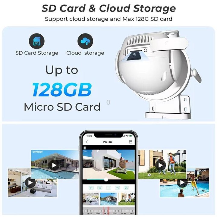 QX95 6MP WiFi Dual Camera Supports Two-way Voice Intercom & AI Recognition(AU Plug)