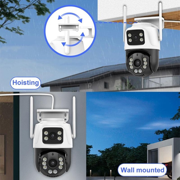 QX101 6MP WiFi Dual Camera Supports Two-way Voice Intercom & Infrared Night Vision(UK Plug)