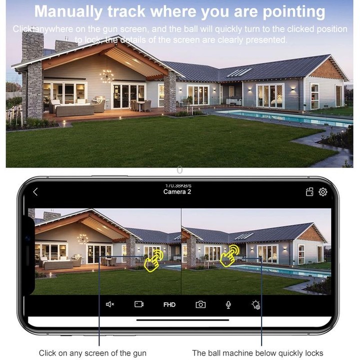 QX102 3MP WiFi Triple Camera Supports Two-way Voice Intercom & Infrared Night Vision(EU Plug)