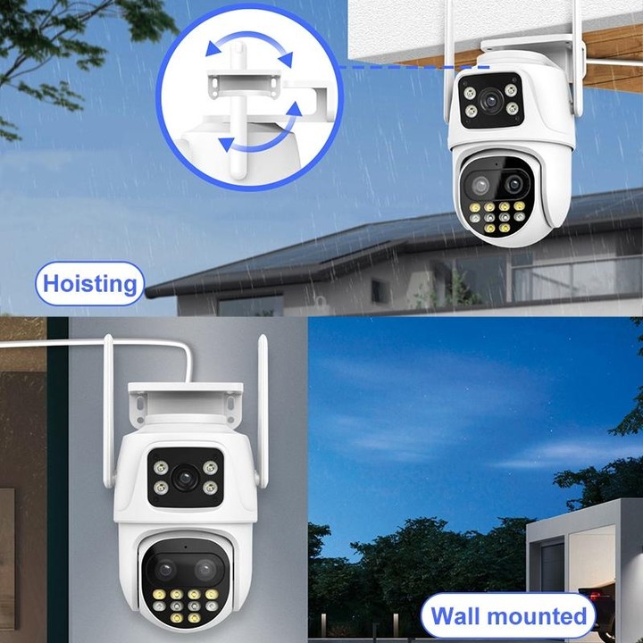 QX104 3MP WiFi Triple Camera Supports Human Face Recognition & AI Alarm(AU Plug)