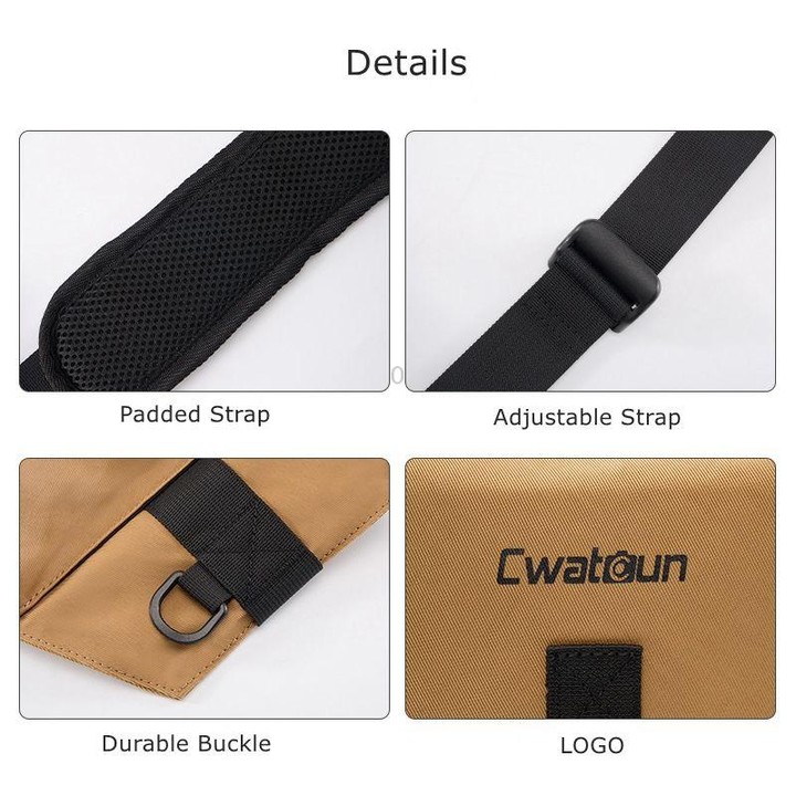 Cwatcun D104 Camera Waist Pack Vest Bag, Size:75 x 10.5 x 27.5cm(Earth)