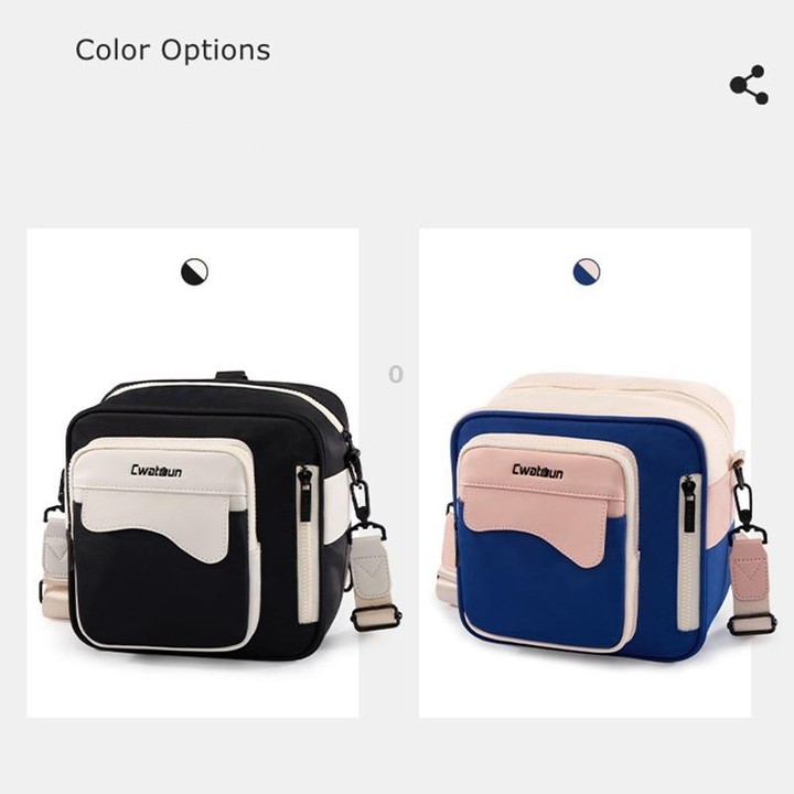 Cwatcun D118 Contrast Two Ways Backpack Cross-body Canera Bag, Size:21 x 21 x 14.5cm(Black)