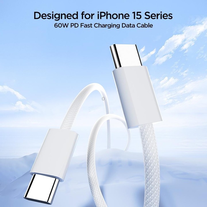 JOYROOM S-A45 1m 60W USB-C / Type-C to USB-C / Type-C Ben Series Fast Charging Data Cable(White)