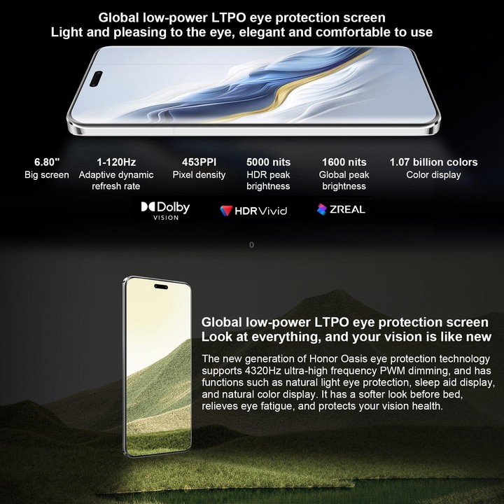 Honor Magic6 Pro, 12GB+256GB, 6.8 inch Magic OS 8.0 Snapdragon 8 Gen 3 Octa Core up to 3.3GHz, Network: 5G, OTG, NFC, Support Go