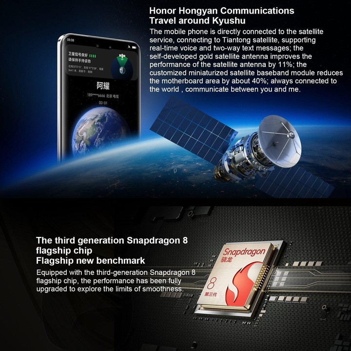 Honor Magic6 Pro, 12GB+256GB, 6.8 inch Magic OS 8.0 Snapdragon 8 Gen 3 Octa Core up to 3.3GHz, Network: 5G, OTG, NFC, Support Go