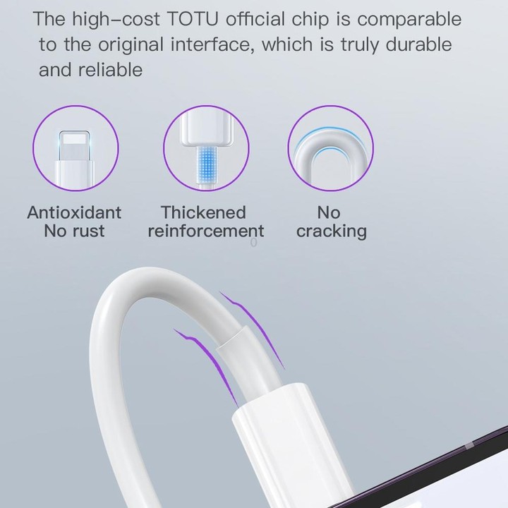 TOTU CB-1-CC 60W USB-C/Type-C to USB-C/Type-C Fast Charging Data Cable, Length: 1m(White)