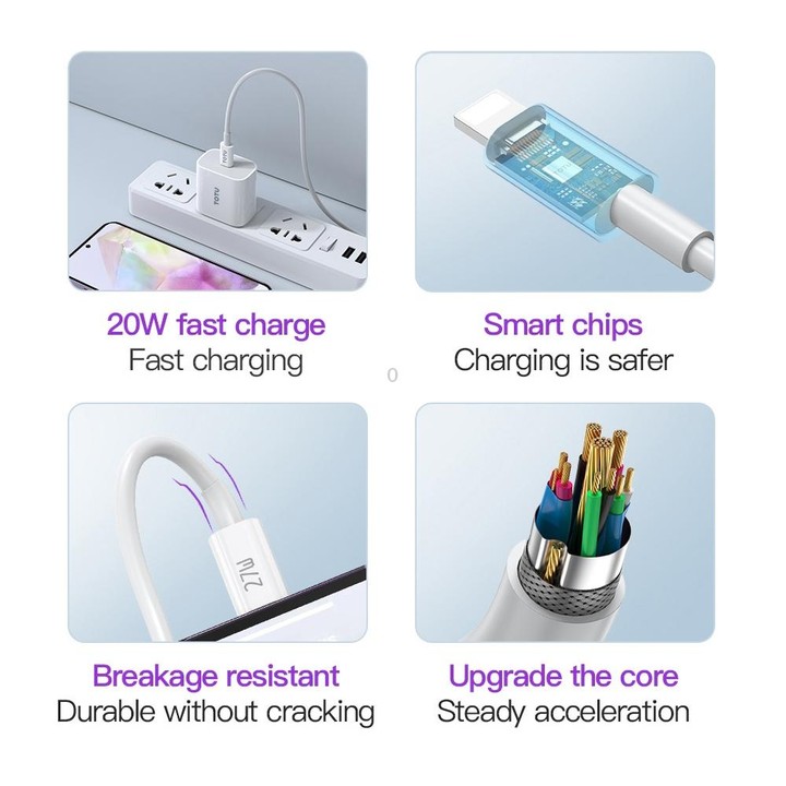 TOTU CB-1-CC 60W USB-C/Type-C to USB-C/Type-C Fast Charging Data Cable, Length: 1m(White)