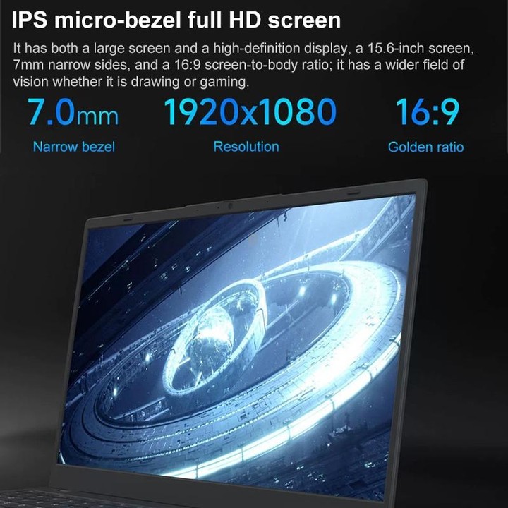 AK15U 15.6 inch Ultrathin Laptop, 16GB+512GB, Windows 10 Intel Processor N95 Quad Core(Dark Silver)