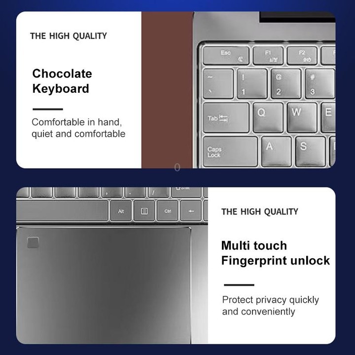 V8 15.6 inch Ultrathin Laptop, 16GB+256GB, Windows 11 Intel Jasper Lake N5095 Quad Core(Silver)