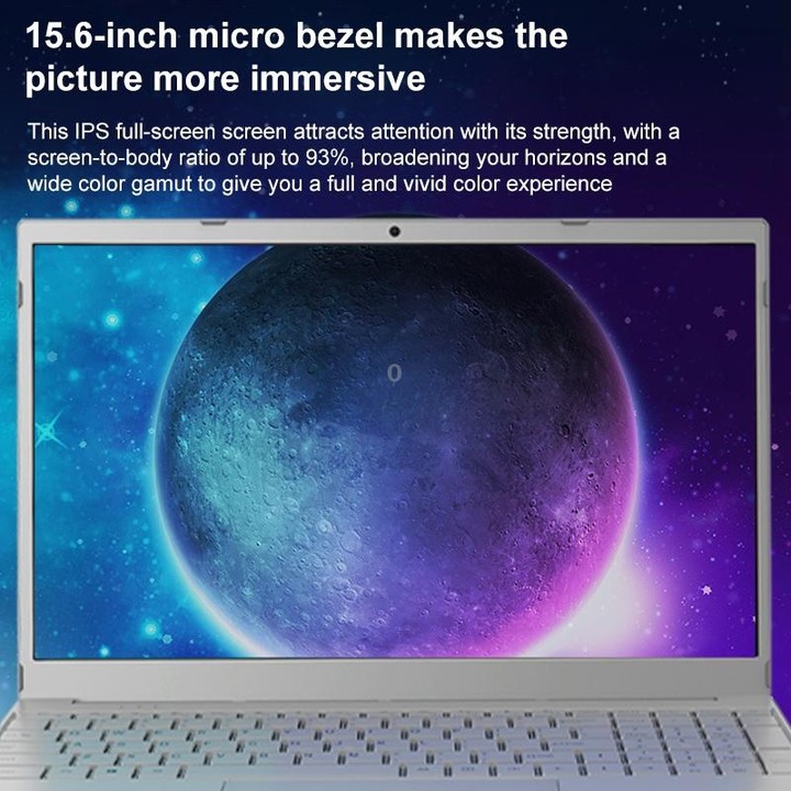 V8 15.6 inch Ultrathin Laptop, 16GB+1TB, Windows 11 Intel Jasper Lake N5095 Quad Core(Silver)