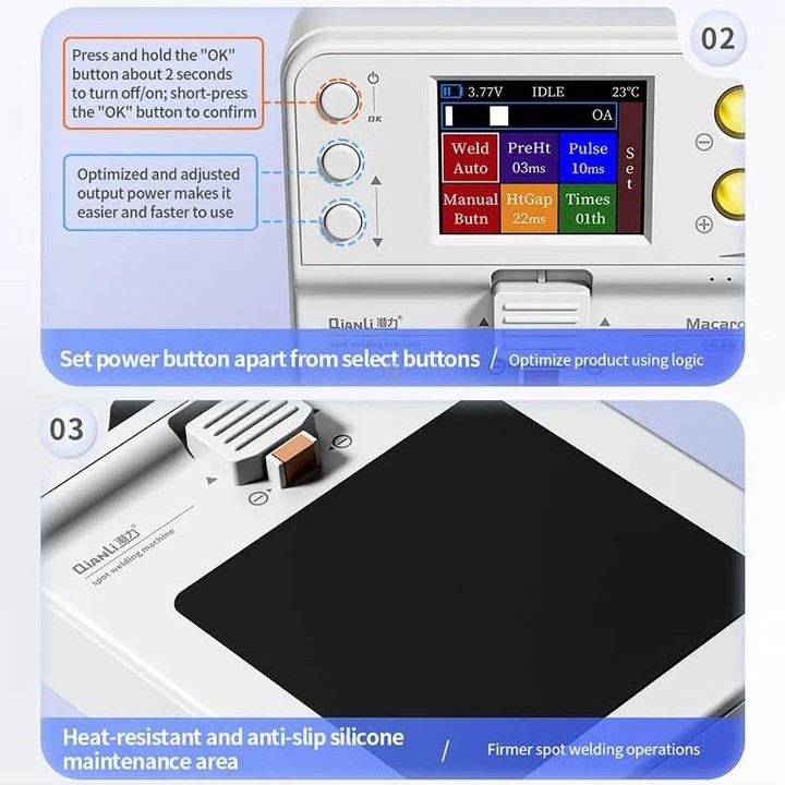 QianLi Macaron Max Portable Double Pulse Integrated Battery Spot Welding Machine