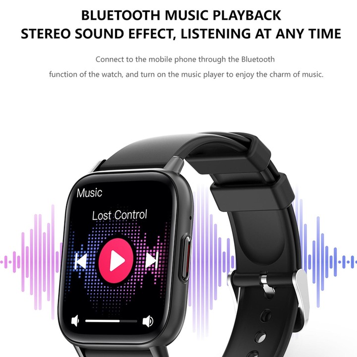 DM05 1.83 inch BT5.2 Smart Sport Watch, Support Sleep / Heart Rate / Blood Oxygen / Temperature / Heart Sugar/ Blood Pressure He