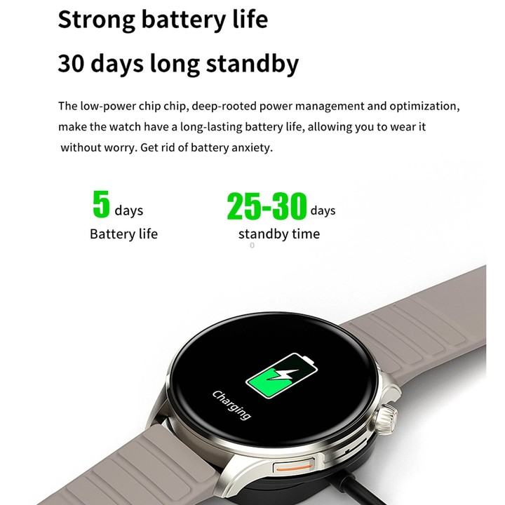 J45 1.43 inch BT5.1 Smart Sport Watch, Support Sleep / Heart Rate / Blood Oxygen / Blood Pressure Health Monitor(Pink)