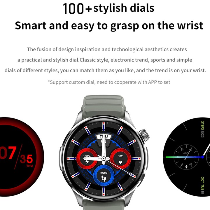 J45 1.43 inch BT5.1 Smart Sport Watch, Support Sleep / Heart Rate / Blood Oxygen / Blood Pressure Health Monitor(Pink)