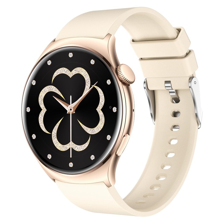 QX10 1.43 inch BT5.2 Smart Sport Watch, Support Sleep / Heart Rate / Blood Oxygen / Blood Pressure Health Monitor(Beige)