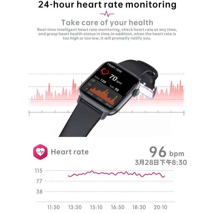 QS08 PRO 1.83 inch BT5.2 Smart Sport Watch, Support Sleep / Heart Rate / Blood Oxygen / Temperature / Blood Pressure Health Moni