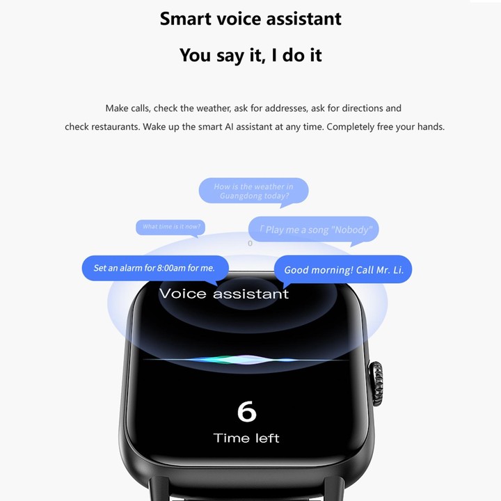 QS13 1.83 inch BT5.2 Smart Sport Watch, Support Bluetooth Call / Sleep / Blood Sugar / Blood Oxygen / Heart Rate / Blood Pressur