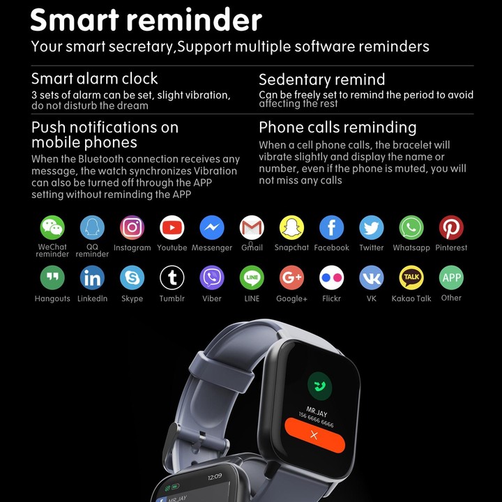 QS16 Pro 1.83 inch BT5.0 Smart Sport Watch, Support Bluetooth Call / Sleep / Blood Oxygen / Temperature / Heart Rate / Blood Pre