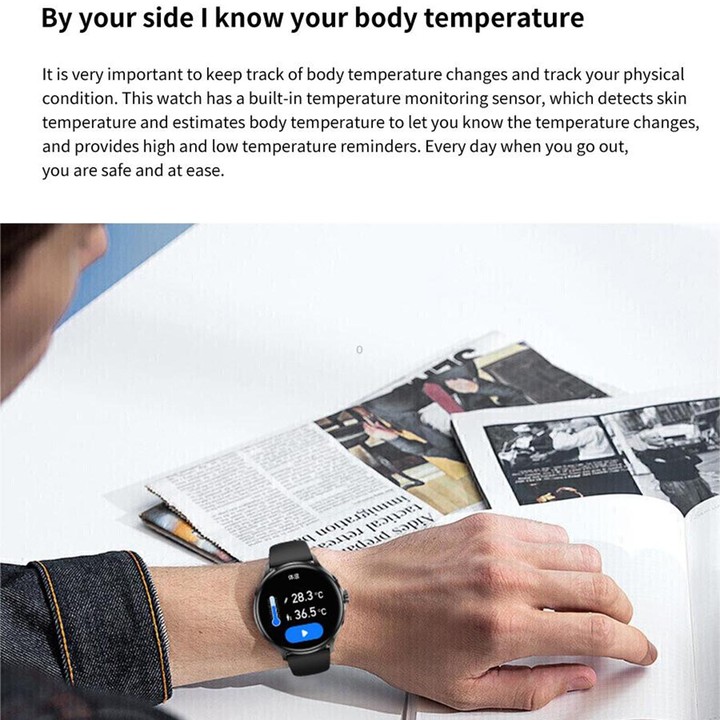 QS80 1.39 inch BT5.2 Smart Sport Watch, Support Bluetooth Call / Sleep / Blood Oxygen / Temperature / Heart Rate / Blood Pressur