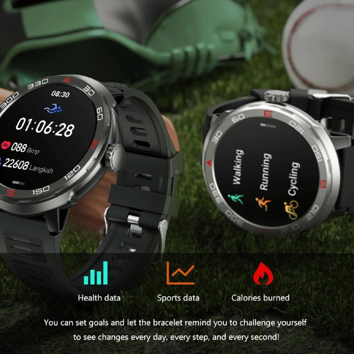 QS90 1.39 inch BT5.0 Smart Sport Watch, Support Bluetooth Call / Sleep / Blood Oxygen / Temperature / Heart Rate / Blood Pressur