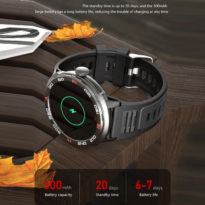 QS90 1.39 inch BT5.0 Smart Sport Watch, Support Bluetooth Call / Sleep / Blood Oxygen / Temperature / Heart Rate / Blood Pressur