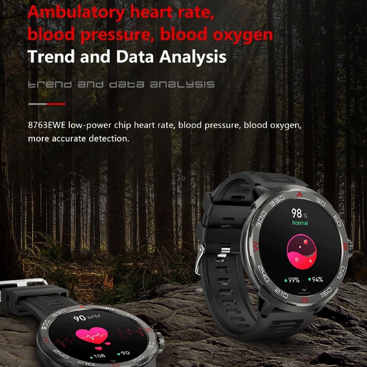 QS90 1.39 inch BT5.0 Smart Sport Watch, Support Bluetooth Call / Sleep / Blood Oxygen / Temperature / Heart Rate / Blood Pressur