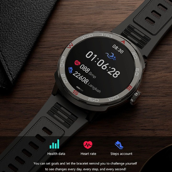 QS90 1.39 inch BT5.0 Smart Sport Watch, Support Bluetooth Call / Sleep / Blood Oxygen / Temperature / Heart Rate / Blood Pressur