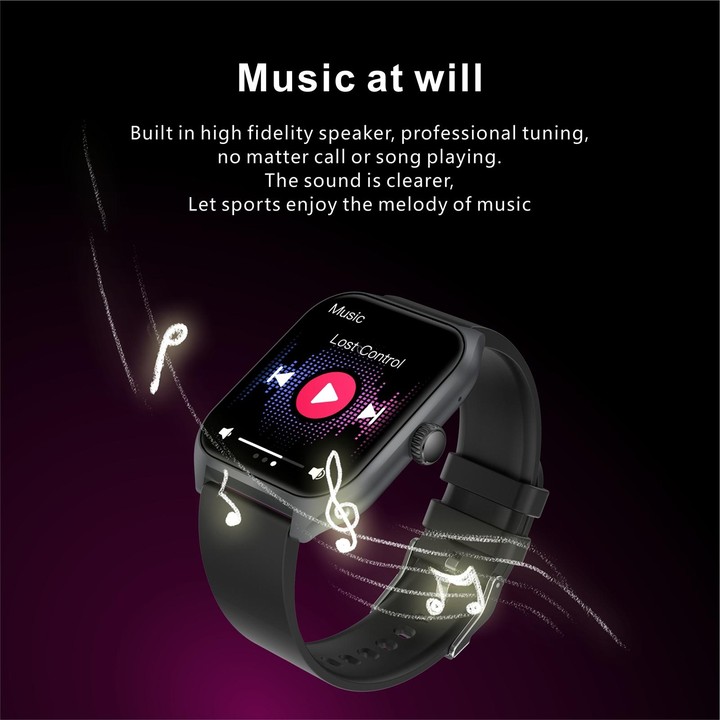 Qx5 1.96 inch BT5.2 Smart Sport Watch, Support Bluetooth Call / Sleep / Blood Oxygen / Temperature / Heart Rate / Blood Pressure