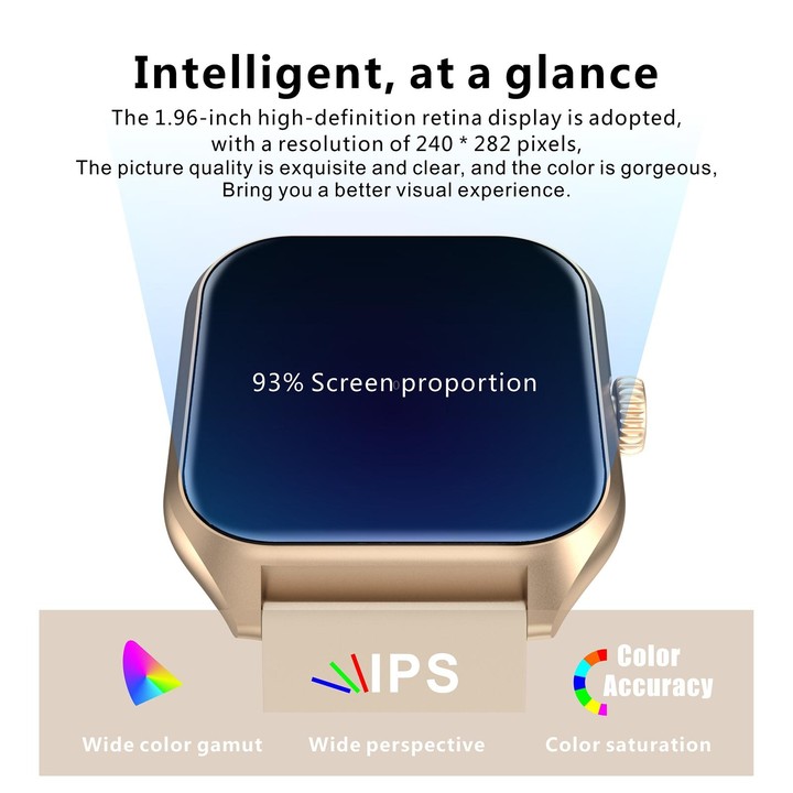 Qx5 1.96 inch BT5.2 Smart Sport Watch, Support Bluetooth Call / Sleep / Blood Oxygen / Temperature / Heart Rate / Blood Pressure
