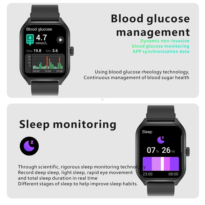 Qx5 1.96 inch BT5.2 Smart Sport Watch, Support Bluetooth Call / Sleep / Blood Oxygen / Temperature / Heart Rate / Blood Pressure