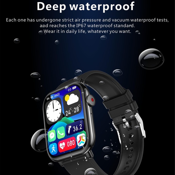 QX9 1.96 inch BT5.2 Smart Sport Watch, Support Bluetooth Call / Sleep / Blood Oxygen / Heart Rate / Blood Pressure Health Monito