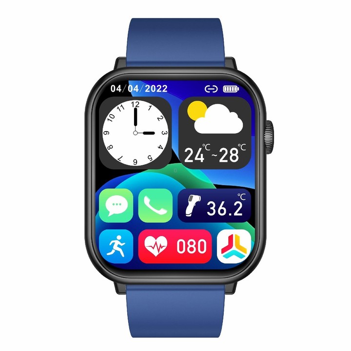 QX9 1.96 inch BT5.2 Smart Sport Watch, Support Bluetooth Call / Sleep / Blood Oxygen / Heart Rate / Blood Pressure Health Monito