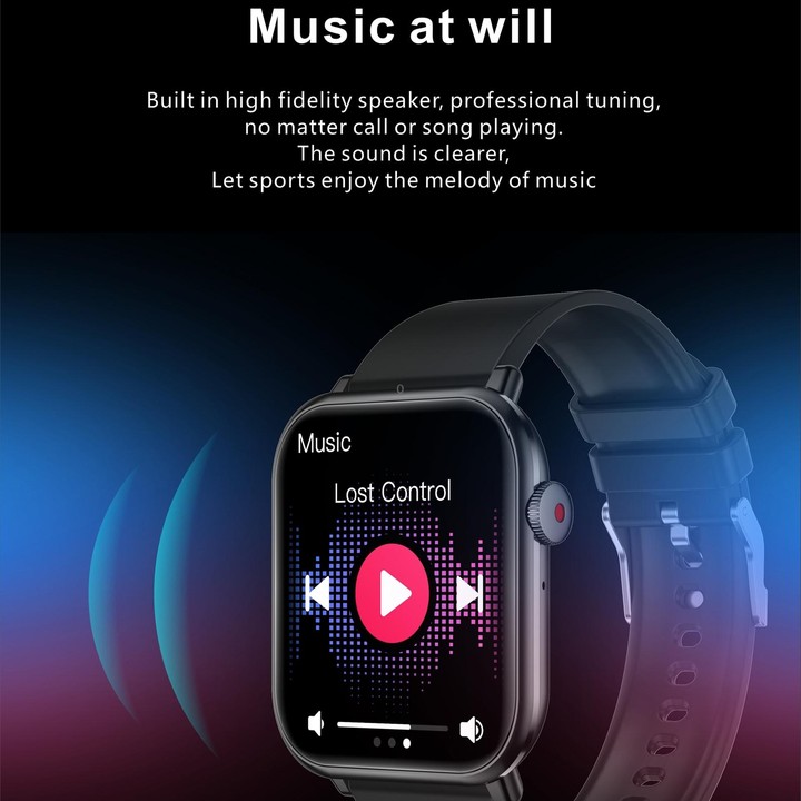 QX9 1.96 inch BT5.2 Smart Sport Watch, Support Bluetooth Call / Sleep / Blood Oxygen / Heart Rate / Blood Pressure Health Monito