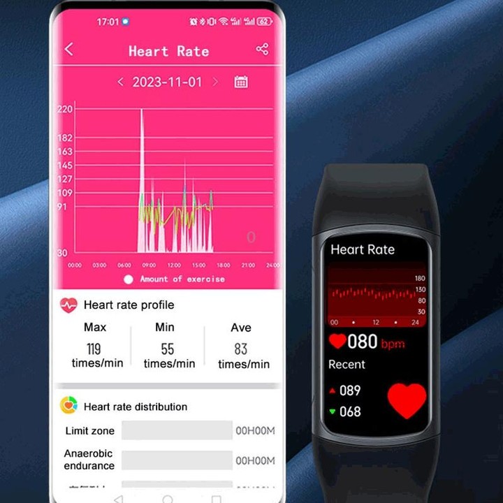 SPOVAN H8 1.47 inch TFT HD Screen Smart Bracelet Supports Bluetooth Calling/Blood Oxygen Monitoring(Pink)