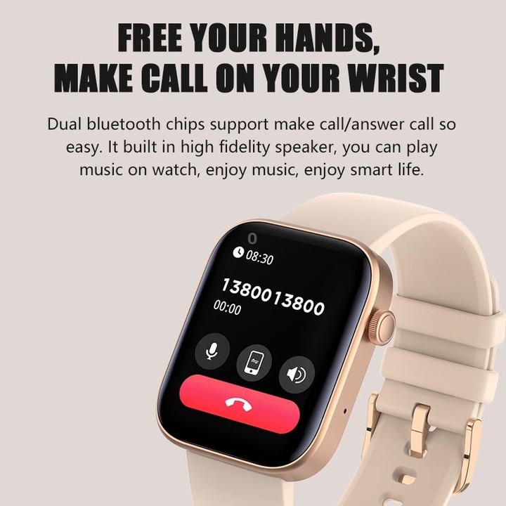 P43 1.8 inch TFT Screen Bluetooth Smart Watch, Support Heart Rate Monitoring & 100+ Sports Modes(Black)